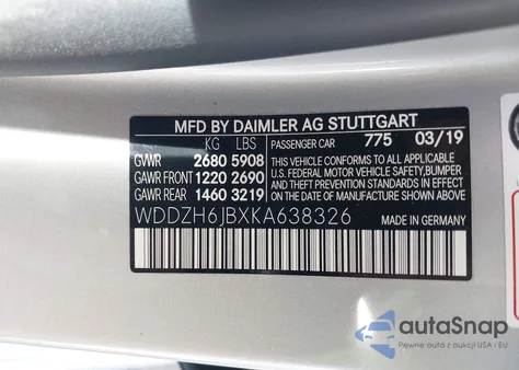 2019 Mercedes-Benz E 450 4Matic z USA, uszkodzony, nr VIN WDDZH6JBXKA638326